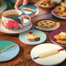 Load image into Gallery viewer, Paint by numbers 4" Coasters (6 pieces) - Dessert Lovers