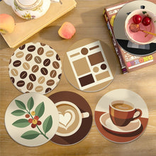 Load image into Gallery viewer, Paint by numbers 4" Coasters (6 pieces) - Coffee Break