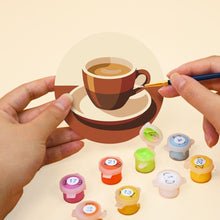 Load image into Gallery viewer, Paint by numbers 4" Coasters (6 pieces) - Coffee Break