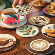 Load image into Gallery viewer, Paint by numbers 4" Coasters (6 pieces) - Coffee Break