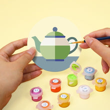 Load image into Gallery viewer, Paint by numbers 4" Coasters (6 pieces) - Herbal Infusion
