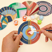 Load image into Gallery viewer, Paint by numbers 4" Coasters (6 pieces) - Art Deco Harmony