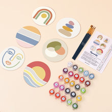Load image into Gallery viewer, Paint by numbers 4" Coasters (6 pieces) - Soft Lines