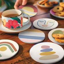 Load image into Gallery viewer, Paint by numbers 4" Coasters (6 pieces) - Soft Lines