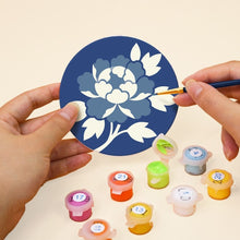 Load image into Gallery viewer, Paint by numbers 4" Coasters (6 pieces) - Mediterranean Blue