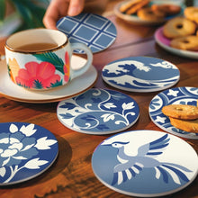 Load image into Gallery viewer, Paint by numbers 4" Coasters (6 pieces) - Mediterranean Blue