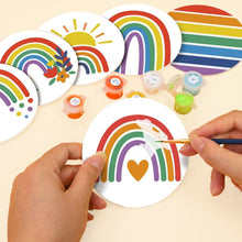 Load image into Gallery viewer, Paint by numbers 4" Coasters (6 pieces) - Colorful Rainbow