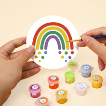 Load image into Gallery viewer, Paint by numbers 4" Coasters (6 pieces) - Colorful Rainbow