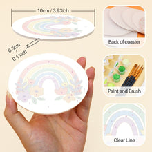 Load image into Gallery viewer, Paint by numbers 4" Coasters (6 pieces) - Colorful Rainbow