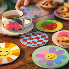 Load image into Gallery viewer, Paint by numbers 4" Coasters (6 pieces) - Happy Pop Icons