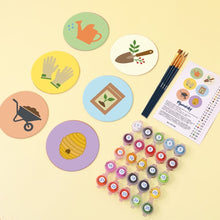 Load image into Gallery viewer, Paint by numbers 4" Coasters (6 pieces) - Garden Essentials