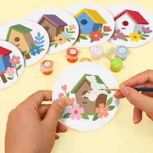 Load image into Gallery viewer, Paint by numbers 4" Coasters (6 pieces) - Birdhouse Village
