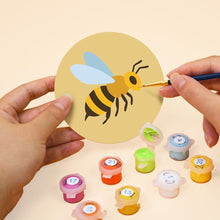 Load image into Gallery viewer, Paint by numbers 4" Coasters (6 pieces) - Honeybee Garden