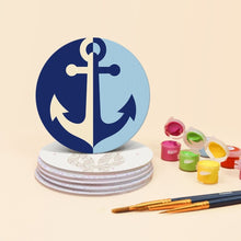 Load image into Gallery viewer, Paint by numbers 4" Coasters (6 pieces) - Sailing Spirit