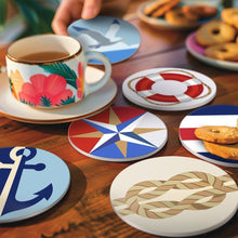 Load image into Gallery viewer, Paint by numbers 4" Coasters (6 pieces) - Sailing Spirit