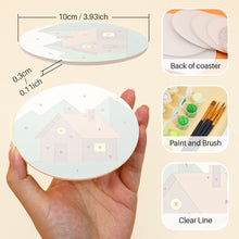 Load image into Gallery viewer, Paint by numbers 4" Coasters (6 pieces) - Camping Nights