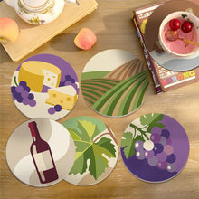 Load image into Gallery viewer, Paint by numbers 4" Coasters (6 pieces) - Wine Lover