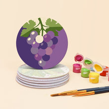 Load image into Gallery viewer, Paint by numbers 4" Coasters (6 pieces) - Wine Lover