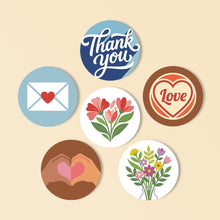 Load image into Gallery viewer, Paint by numbers 4" Coasters (6 pieces) - Messages of Love Figured'Art