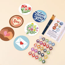 Load image into Gallery viewer, Paint by numbers 4" Coasters (6 pieces) - Messages of Love