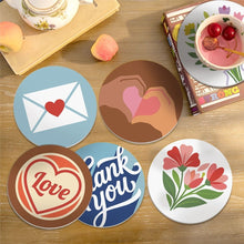Load image into Gallery viewer, Paint by numbers 4" Coasters (6 pieces) - Messages of Love