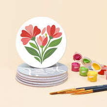 Load image into Gallery viewer, Paint by numbers 4" Coasters (6 pieces) - Messages of Love