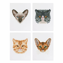 Load image into Gallery viewer, Mini Diamond Painting 6&quot;x8&quot; (4 pieces) - Feline Friends