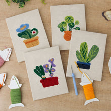 Load image into Gallery viewer, Punch Needle Kits (4 pieces) with frames - Botanical Vibes
