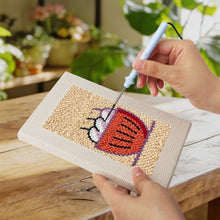 Load image into Gallery viewer, Punch Needle Kits (4 pieces) with frames - Snack Time 1