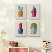 Load image into Gallery viewer, Punch Needle Kits (4 pieces) with frames - Colorful Plants