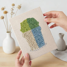 Load image into Gallery viewer, Punch Needle Kits (4 pieces) with frames - Colorful Plants