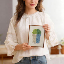 Load image into Gallery viewer, Punch Needle Kits (4 pieces) with frames - Colorful Plants