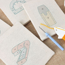 Load image into Gallery viewer, Punch Needle Kits (4 pieces) with frames - Cute Stationery 1