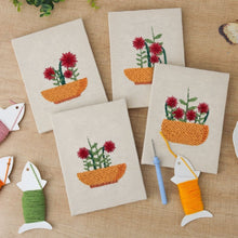 Load image into Gallery viewer, Punch Needle Kits (4 pieces) with frames - Floral Basket