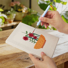Load image into Gallery viewer, Punch Needle Kits (4 pieces) with frames - Floral Basket