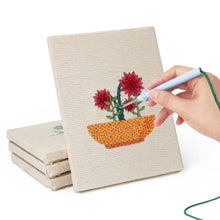 Load image into Gallery viewer, Punch Needle Kits (4 pieces) with frames - Floral Basket