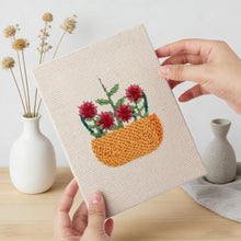 Load image into Gallery viewer, Punch Needle Kits (4 pieces) with frames - Floral Basket