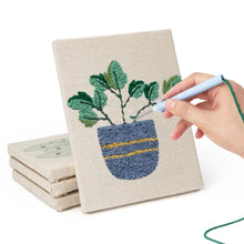 Load image into Gallery viewer, Punch Needle Kits (4 pieces) with frames - Desert Plant Collection