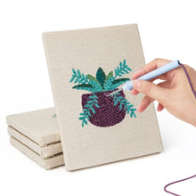Load image into Gallery viewer, Punch Needle Kits (4 pieces) with frames - Modern Plant Pots