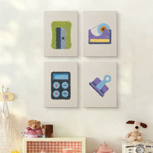 Load image into Gallery viewer, Punch Needle Kits (4 pieces) with frames - Cute Stationery 2