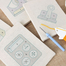 Load image into Gallery viewer, Punch Needle Kits (4 pieces) with frames - Cute Stationery 2