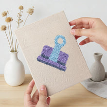 Load image into Gallery viewer, Punch Needle Kits (4 pieces) with frames - Cute Stationery 2