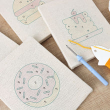 Load image into Gallery viewer, Punch Needle Kits (4 pieces) with frames - Yummy Bites