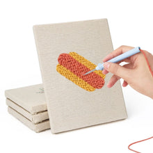 Load image into Gallery viewer, Punch Needle Kits (4 pieces) with frames - Yummy Bites