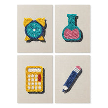 Load image into Gallery viewer, Punch Needle Kits (4 pieces) with frames - Study Desk Essentials 1 Figured'Art