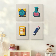 Load image into Gallery viewer, Punch Needle Kits (4 pieces) with frames - Study Desk Essentials 1