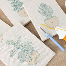 Load image into Gallery viewer, Punch Needle Kits (4 pieces) with frames - Urban Jungle 1