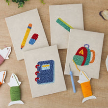 Load image into Gallery viewer, Punch Needle Kits (4 pieces) with frames - Academic Mood