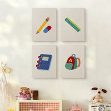 Load image into Gallery viewer, Punch Needle Kits (4 pieces) with frames - Academic Mood