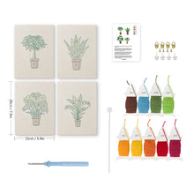 Load image into Gallery viewer, Punch Needle Kits (4 pieces) with frames - Urban Jungle 2